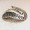 Silver Tone Wing Bracelet w/Stone - Image 3